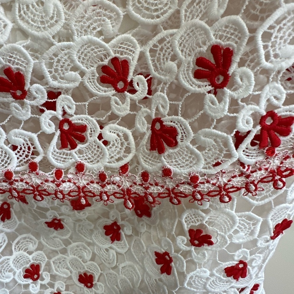ALEXIS Lace Ruffle Off Shoulder Blouse (101) - Picture 3 of 6